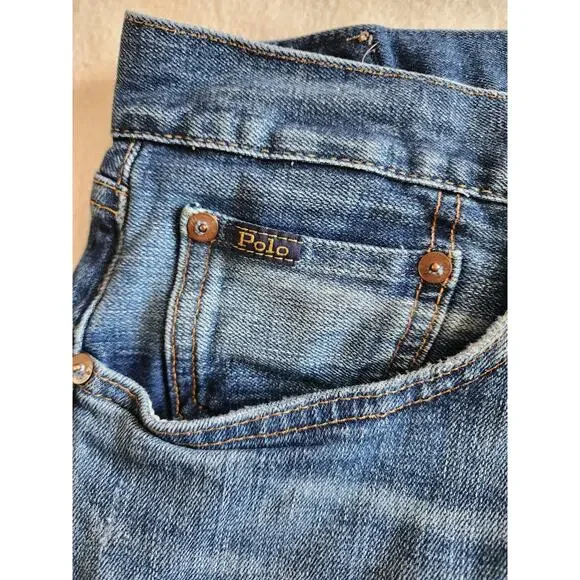 Polo Ralph Lauren Classic Fit Jeans 33x32 90s Vintage Style Denim Straight Leg - Picture 4 of 12